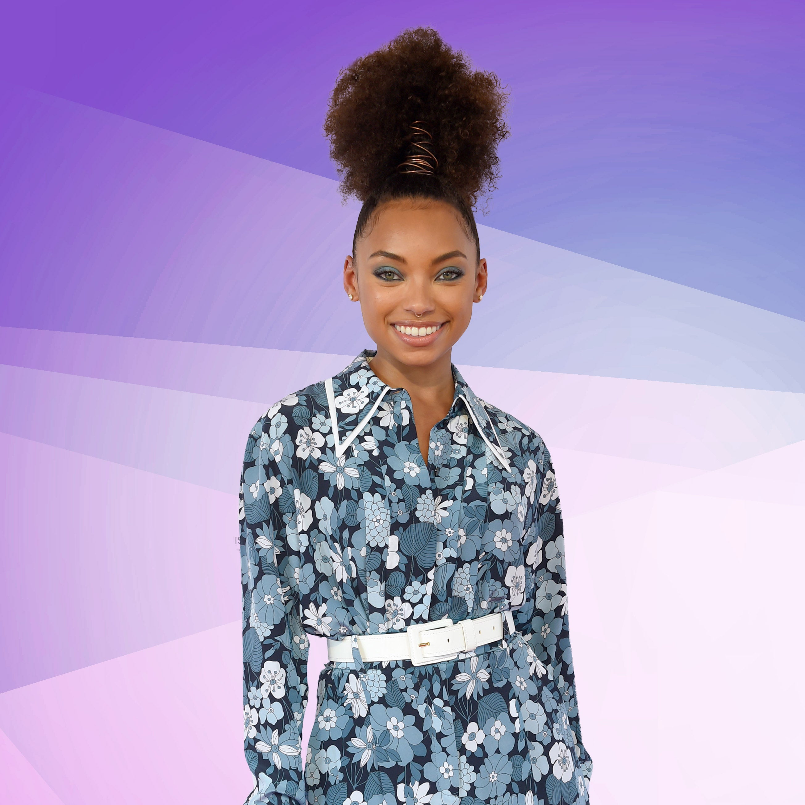 Logan Browning’s Gold Wire Ponytail Is Too Beautiful to Ignore
